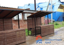 Благодаря проекту «Комфортный край» в селе Юсьва установлены 4 торговых прилавка