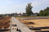 В с. Юсьва продолжается строительство нового общественного пространства